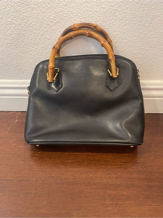 Gucci Handbags - Gucci black bag with bamboo handles